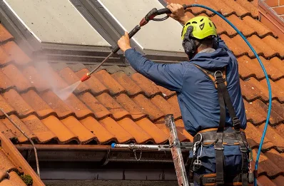 Démoussage et hydrofuge de toiture à Crachier